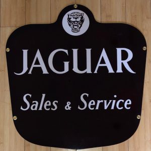 1950s-1960s Jaguar Sales & Service dealer sign