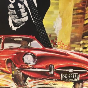 1968 Jaguar movie poster - "L'Homme A La Jaguar Rouge"