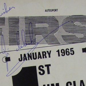 1965 Jim Clark signed 'Girling Disc Brakes' advertisement