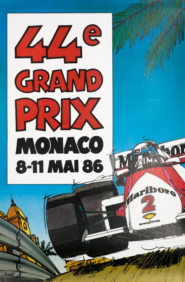 1986 Monaco GP original poster