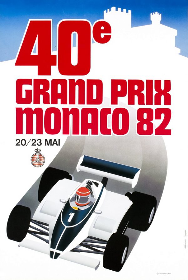 1982 Monaco GP original poster