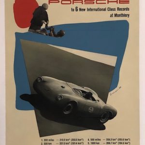 1955 Porsche factory poster - Montlhery (English)