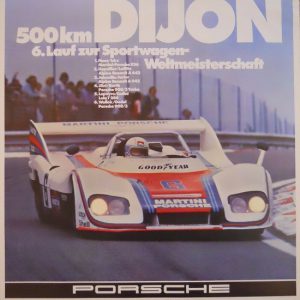 1976 Porsche Factory Dijon 500km victory poster