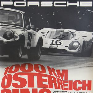 1971 Porsche Factory 1000KM Austria Ring poster