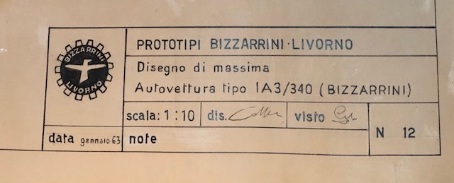 1963 Bizzarrini 5300 GT Strada chassis print