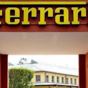1990s Ferrari script dealer sign - huge!