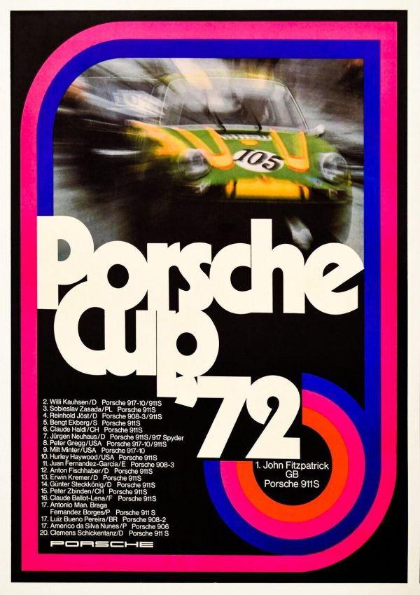 1972 Porsche Factory Porsche Cup poster