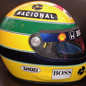 1992 Ayrton Senna signed McLaren replica helmet