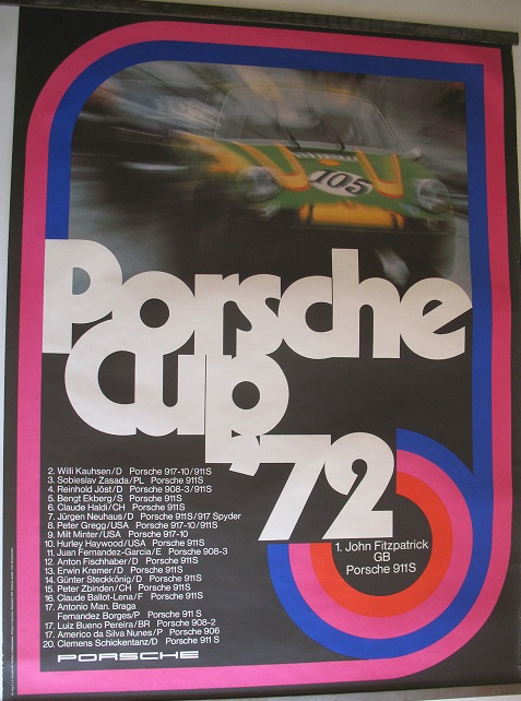 1972 Porsche Factory Porsche Cup poster