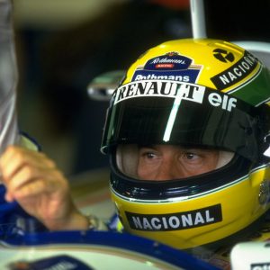 1994 Ayrton Senna Williams signed replica helmet