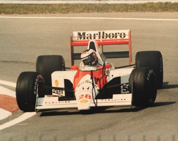 1990 Gerhard Berger McLaren signed photo