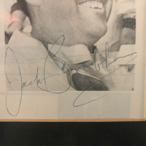 1960s Jack Brabham framed signed presentation