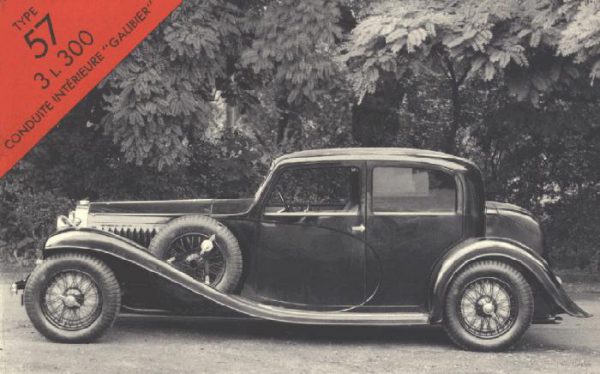 1934 Bugatti Type 57 Galibier photo card