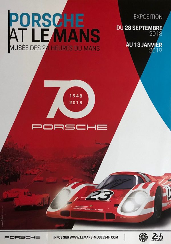 2018 Le Mans Museum '70th Anniversary of Porsche' 917 poster