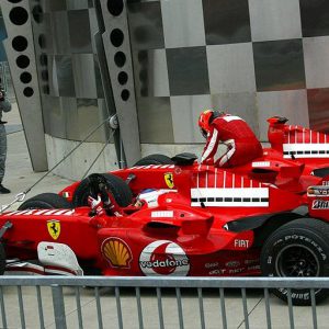 2005 Michael Schumacher Ferrari helmet - USGP win