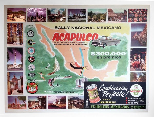 1957 Rally Acapulco event poster