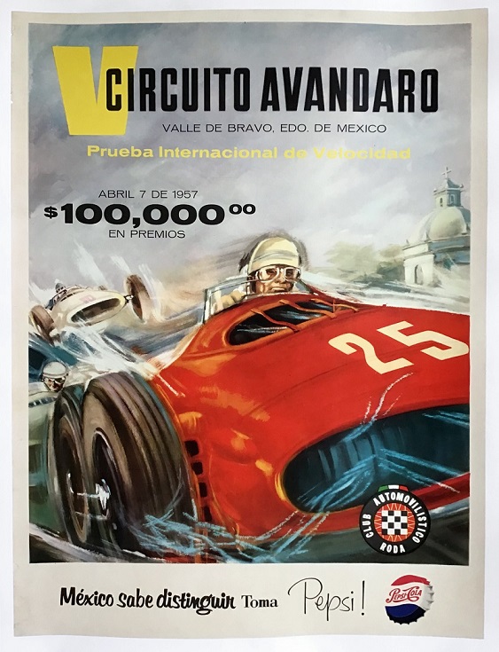 1957 V Circuito Avandaro event poster