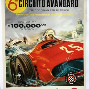 1958 6th Circuito Avandaro event poster