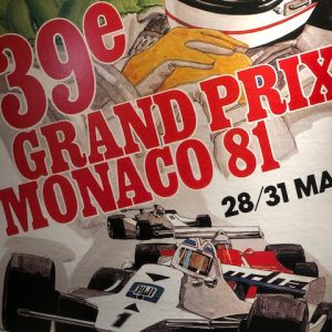 1981 Monaco GP original poster