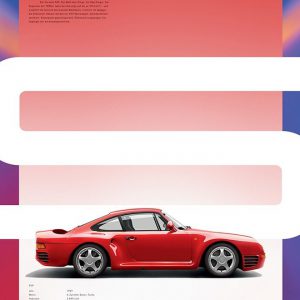 2018 Porsche 70th anniversary factory poster - 959