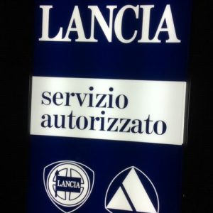 1980s Lancia dealer sign - illuminated