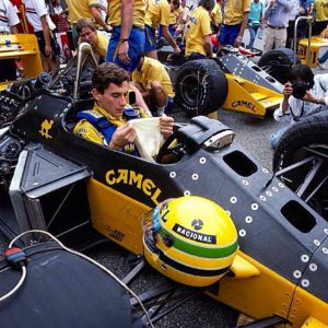 1987 Lotus 99T steering wheel & dashboard display, ex- Ayrton Senna