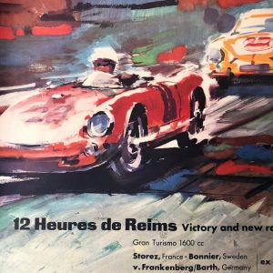 1957 Porsche Le Mans / Reims celebration poster