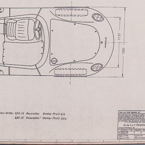 1958 Porsche 718 Spyder RSK blueprint