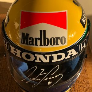 1991 Ayrton Senna signed replica helmet