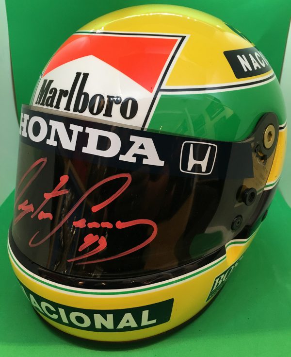 1988 Ayrton Senna signed replica helmet