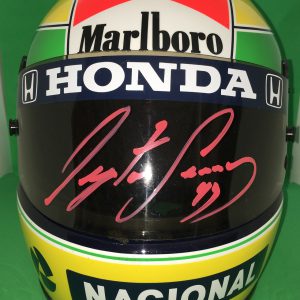 1988 Ayrton Senna signed replica helmet