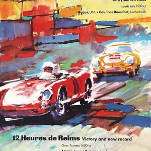 1957 Porsche Le Mans / Reims celebration poster