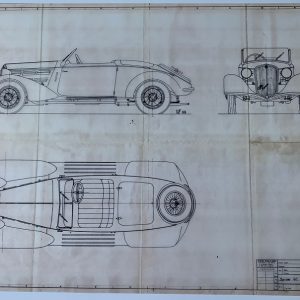 1936 Alfa Romeo 6C 2300 Spider Pescara blueprint