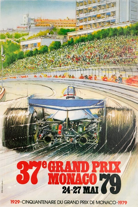1979 Monaco GP original poster