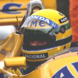 1987 Ayrton Senna Lotus helmet
