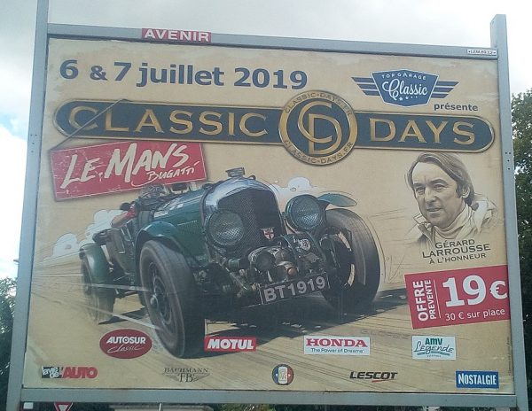 2019 Bentley Le Mans Classic billboard poster