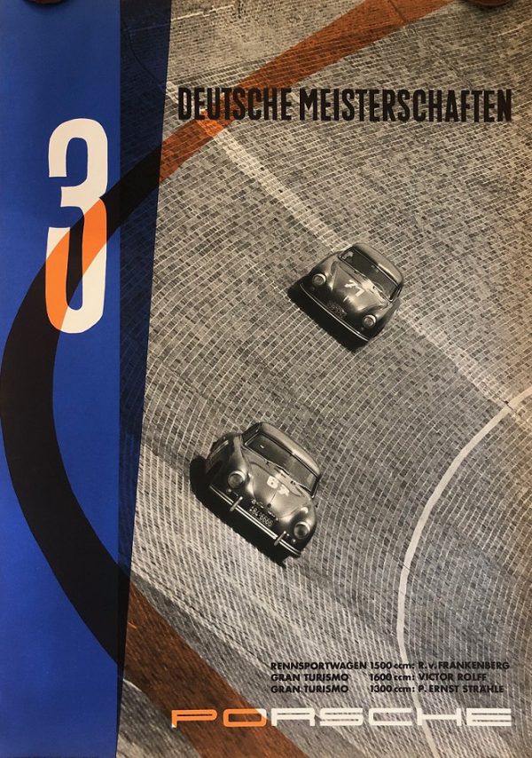1954 Porsche Drei Deutsche Meisterschaften poster
