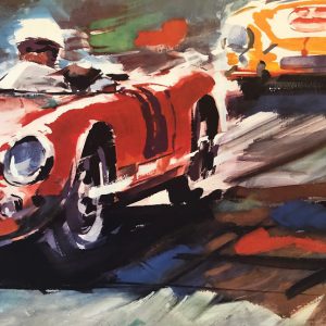 1957 Porsche Mille Miglia celebration poster