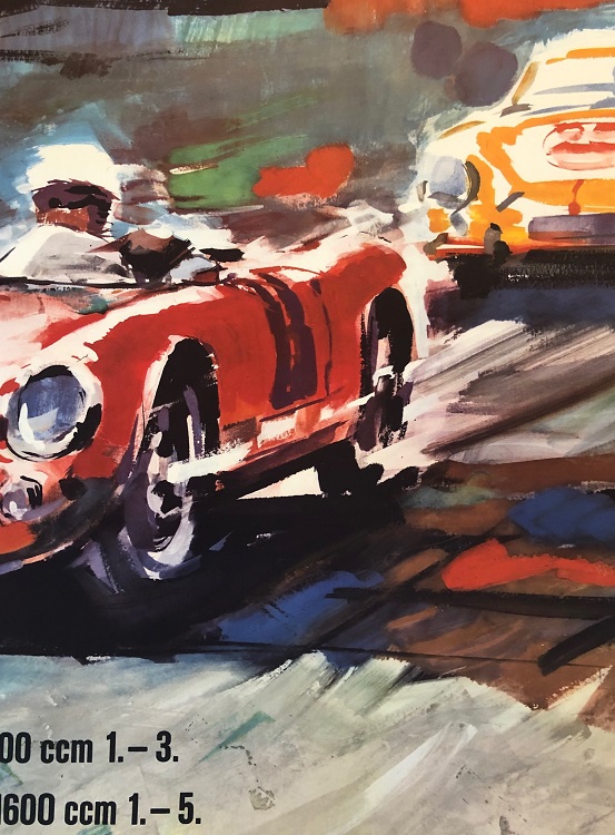 Vintage Porsche Mille Miglia Motor Racing Poster A3/A4 Print 
