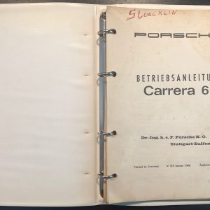 1966 Porsche 906 'Carrera 6' factory owner's manual
