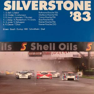 1983 Porsche Factory 1000km Silverstone poster