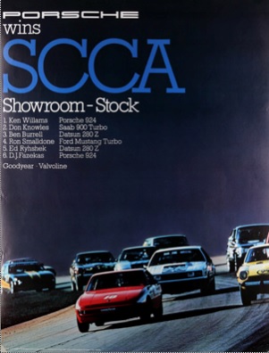 1980 Porsche Factory SCCA showroom stock poster