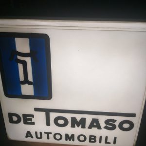 1970s De Tomaso illuminated dealer sign