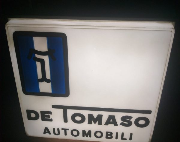 De Tomaso Automobili reproduction dealer metal sign DeTomaso 
