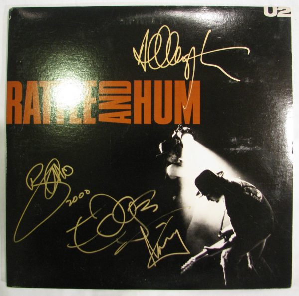 1988 U2 Rattle And Hum signed album