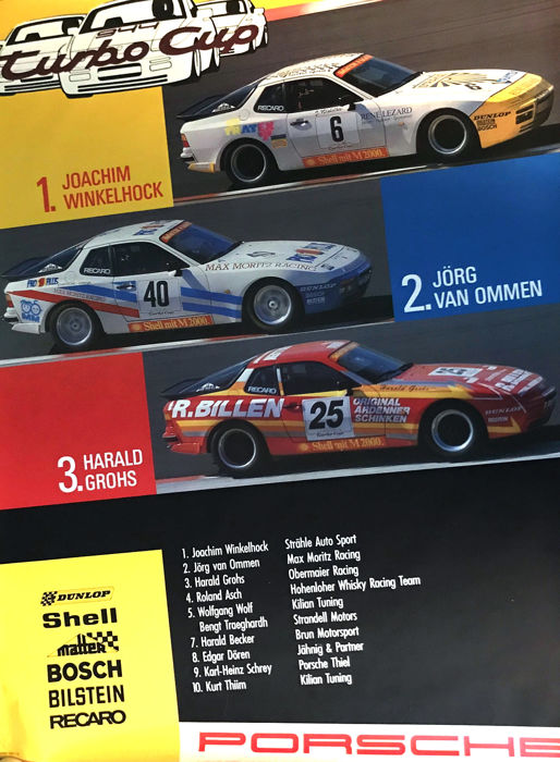 1988 Porsche Turbo Cup factory poster