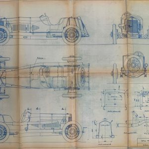 1924 Alfa Romeo P2 Targa Florio chassis blueprint