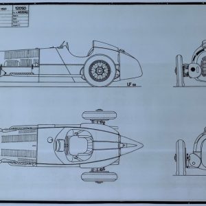 1937 Alfa Romeo Tipo 12C Monoposto Gran Premio chassis blueprint