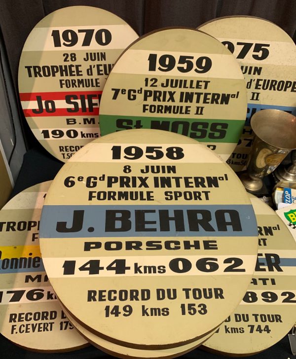 1950 - 1977 French GP at Rouen track record plaque set
