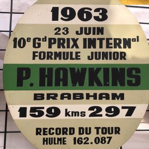1950 - 1977 French GP at Rouen track record plaque set